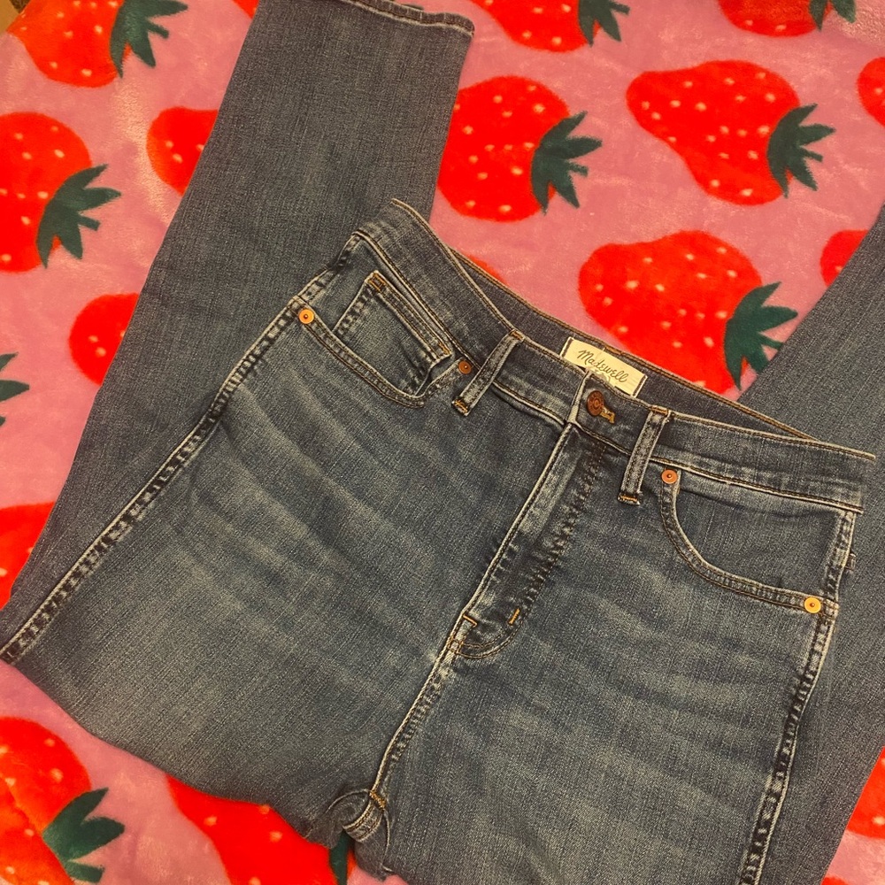 Madewell Stovepipe Blue Jeans